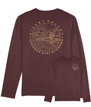 Load image into Gallery viewer, Burgundy Silent Valley Shuffler Long Sleeve T-Shirt
