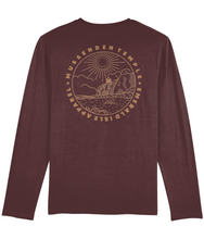 Load image into Gallery viewer, Burgundy Mussenden Temple Shuffler Long Sleeve T-Shirt
