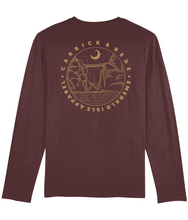 Load image into Gallery viewer, Burgundy Carrick-A-Rede Shuffler Long Sleeve T-Shirt
