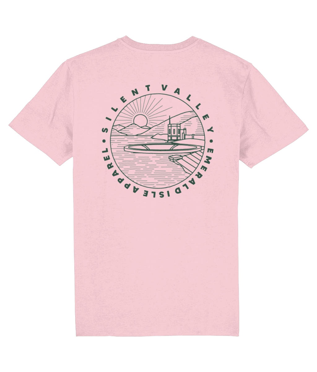 Apparel Emerald – Isle Silent Valley Pink Unisex Cotton T-Shirt