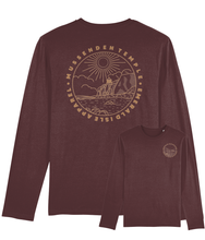 Load image into Gallery viewer, Burgundy Mussenden Temple Shuffler Long Sleeve T-Shirt
